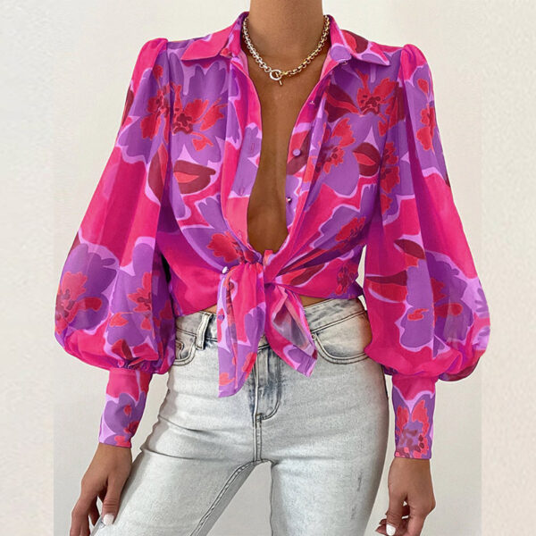 Printed Shirt Cardigan