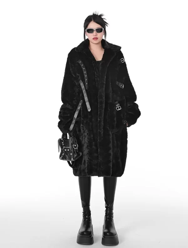 Women's Black Faux Fur Coat